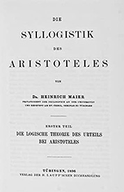 Die Syllogistik des Aristoteles COVER
