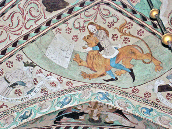 Schach Floda kyrka malning