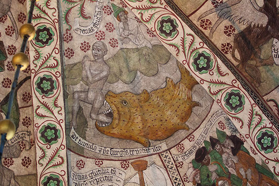 Schach Taeby Wandmalerei von Albertus Pictor