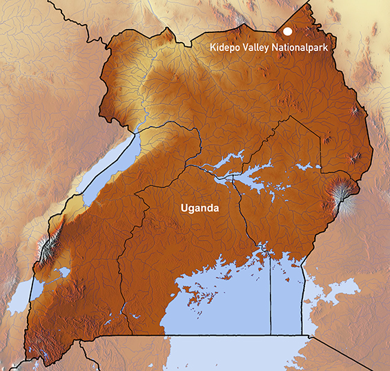 Uganda 01 Kidepo Lageplan