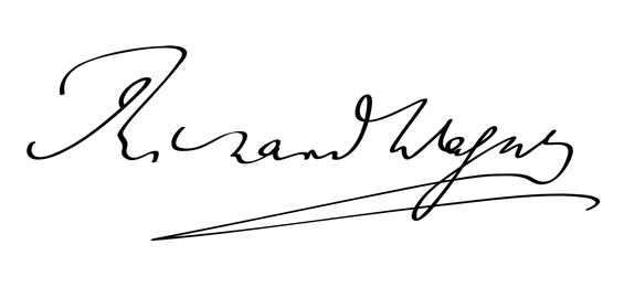 Signatur Richard Wagner