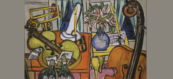 Max Beckmann (1884-1950) Stillleben mit Cello und Bassgeige