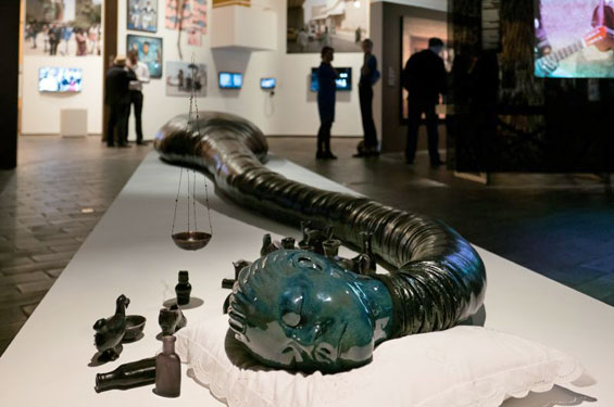 Wangechi Mutu (Kenya), Sleeping Serpent, 2014, Mixed media