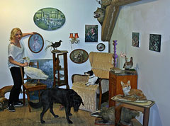 Malerei von Justine Otto im Zehntspeicher in Gartow