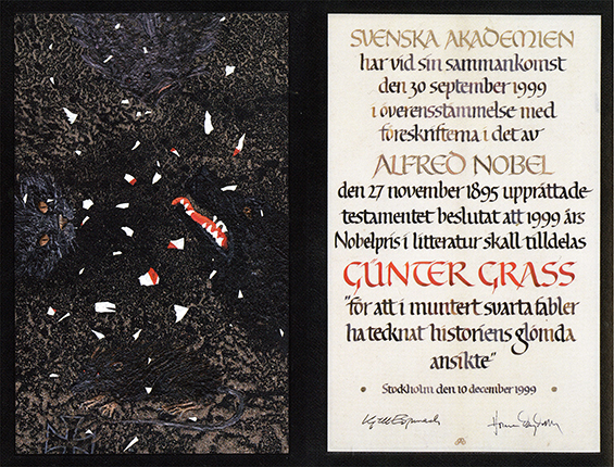 05 Grass Nobelpreisurkunde C guenter und ute grass stiftung steidl verlag