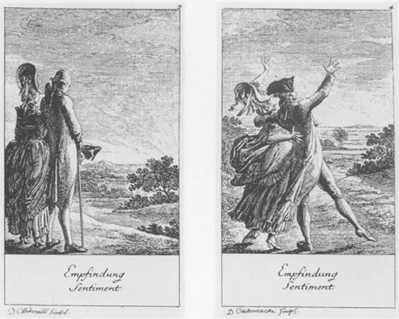 Daniel N Chodowiecki Natürliche und affectirte Handlungen des Lebens Zweite Folge 1779