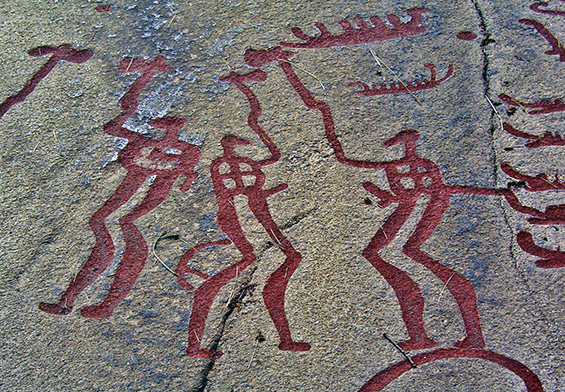 Schamanismus Tanumshede Felszeichnung