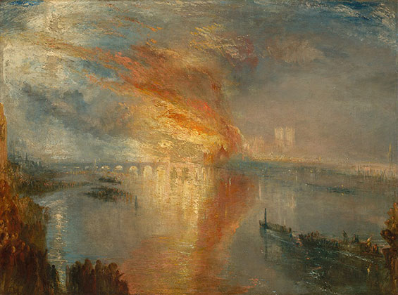 Turner 01 The Burning of the Houses of Lords and Commons 16 October 1834 Cleveland Museum of Art
