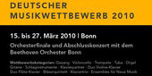 Ausschreibung zum Deutschen Musikwettbewerb 2010